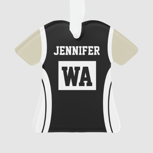 Personalisierte Netball-Uniform-Lichthaut Ornament (Vorderseite)