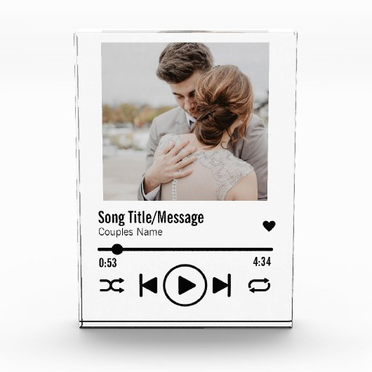 Personalisierte neu verheiratete Foto Song Playlis (Vorderseite)