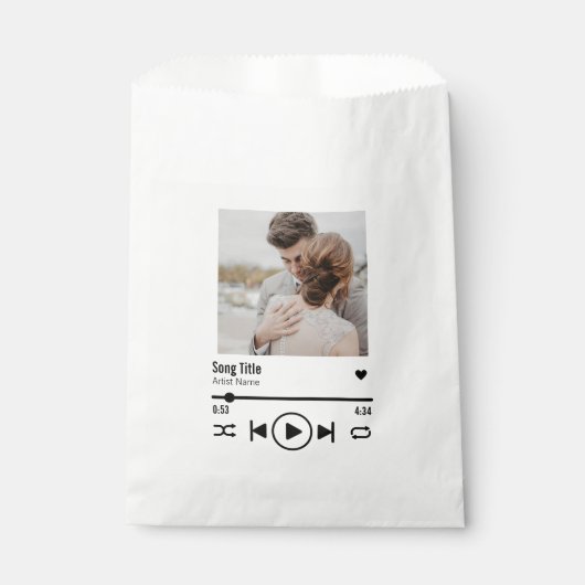 Personalisierte neu verheiratete Foto Song Playlis Geschenktütchen (Vorderseite)