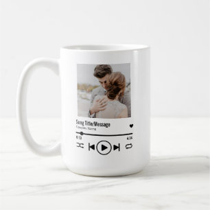 Personalisierte neu verheiratete Foto Song Playlis Kaffeetasse