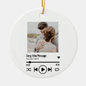 Personalisierte neu verheiratete Foto Song Playlis Keramik Ornament (Vorne)