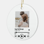 Personalisierte neu verheiratete Foto Song Playlis Keramik Ornament (Links)