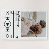 Personalisierte neu verheiratete Foto Song Playlis Puzzle (Horizontal)