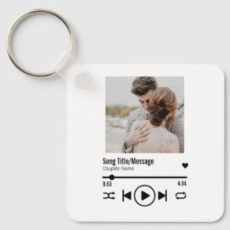 Personalisierte neu verheiratete Foto Song Playlis Schlüsselanhänger