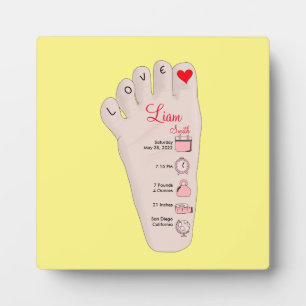 Personalisierte neue Babygeschenke - Geburtsstunde Fotoplatte