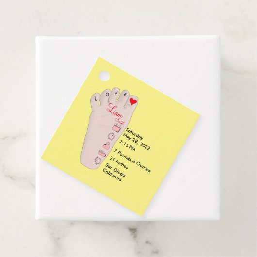 Personalisierte neue Babygeschenke - Geburtsstunde Geschenkanhänger (Beispiel)