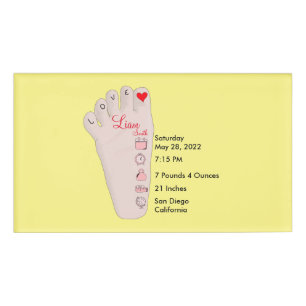 Personalisierte neue Babygeschenke - Geburtsstunde Namenschild