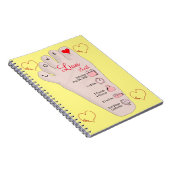 Personalisierte neue Babygeschenke - Geburtsstunde Notizblock (Rechte Seite)