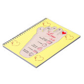 Personalisierte neue Babygeschenke - Geburtsstunde Notizblock (Linke Seite)