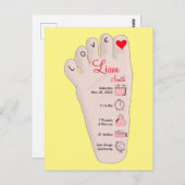 Personalisierte neue Babygeschenke - Geburtsstunde Postkarte (Vorne/Hinten)