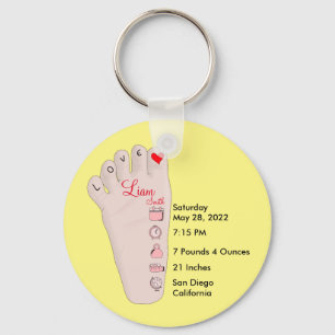 Personalisierte neue Babygeschenke - Geburtsstunde Schlüsselanhänger
