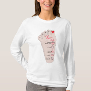 Personalisierte neue Babygeschenke - Geburtsstunde T-Shirt