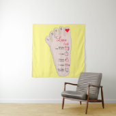 Personalisierte neue Babygeschenke - Geburtsstunde Wandteppich (Beispiel)