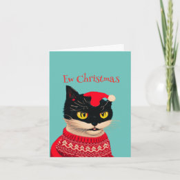 Personalisierte neue Weihnachten Black Cat Anti Ch