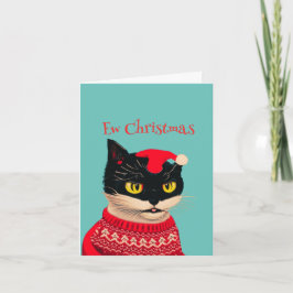 Personalisierte neue Weihnachten Black Cat Anti Ch