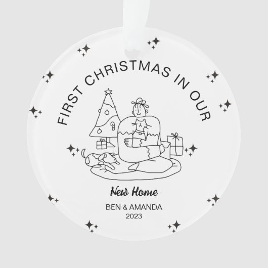 Personalisierte neue Zuhause Housewärming-Geschenk Ornament (Vorderseite)