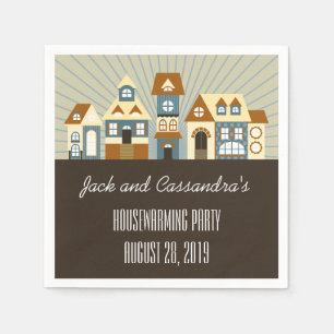 Personalisierte neue Zuhause Housewarming Napkins Serviette