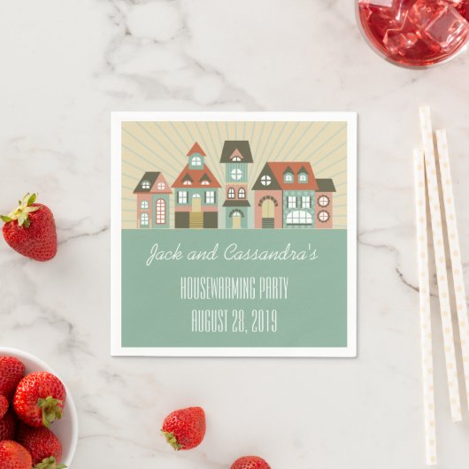Personalisierte neue Zuhause Housewarming Napkins Serviette (Beispiel)