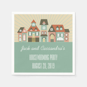 Personalisierte neue Zuhause Housewarming Napkins Serviette