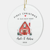 Personalisierte neue Zuhause Keramik Ornament (Links)