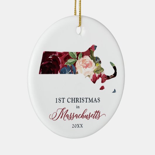 Personalisierte neue Zuhause Weihnachten in Massac Keramik Ornament (Rechts)