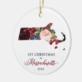 Personalisierte neue Zuhause Weihnachten in Massac Keramik Ornament (Links)