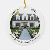 Personalisierte neue Zuhause Weihnachten Keramik Ornament (Vorne)