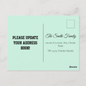 Personalisierte Neues Zuhause Ankündigungs-Postkar Postkarte (Rückseite)