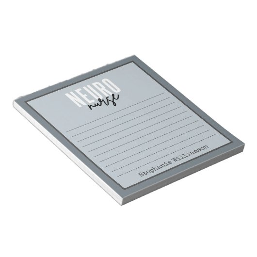 Personalisierte Neurowissenschaftsschwester Notizblock (angewinkelt)
