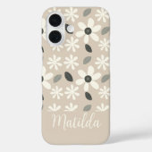 Personalisierte neutrale Farbe Gänseblümchen Case-Mate iPhone Hülle (Rückseite)