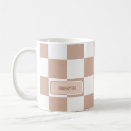 Personalisierte, neutrale Rose rosa Kaffeetasse