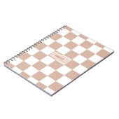 Personalisierte, neutrale Rose rosa Notizblock (Linke Seite)