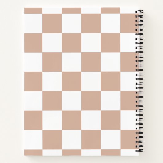 Personalisierte, neutrale Rose rosa Notizblock (Rückseite)