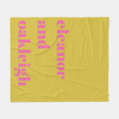 Personalisierte neuverheiratete Paare Name Rosa Ge Fleecedecke (Vorderseite (Horizontal))
