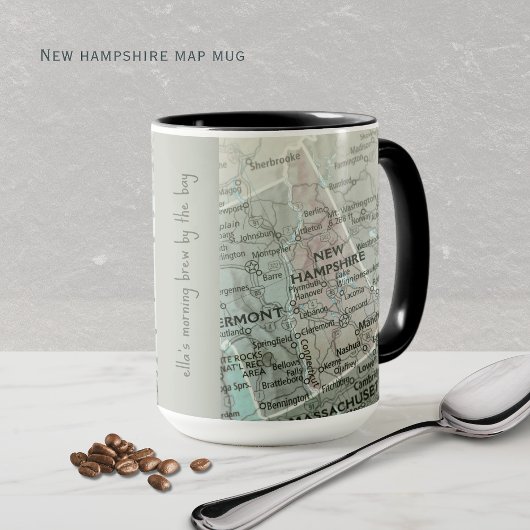 Personalisierte New Hampshire Karte | Coastal NH T Tasse