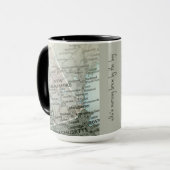 Personalisierte New Hampshire Karte | Coastal NH T Tasse (Vorderseite Links)
