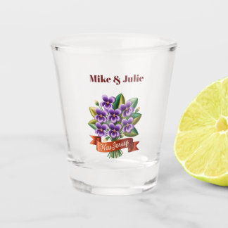 Personalisierte New Jersey Staatsblume Schnapsglas