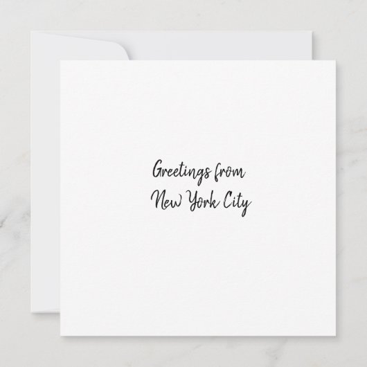 Personalisierte New York City Card (Rückseite)