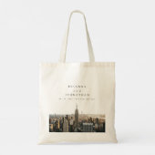 Personalisierte New York Wedding Tote Bag Tragetasche (Rückseite)