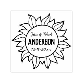 Personalisierte Newlyweds Hochzeitstag Sun Siegel Permastempel
