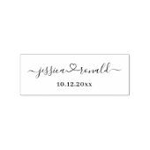 Personalisierte Newlyweds-Namen + Hochzeitdatum Br Gummistempel (Prägung)