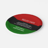 Personalisierte NGUZO SABA 7 Grundsätze Glückwunsc Pappteller (Schrägansicht)