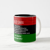 Personalisierte NGUZO SABA 7 Grundsätze Glückwunsc Zweifarbige Tasse (VorderseiteRechts)