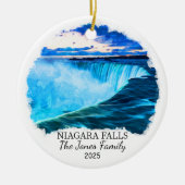 Personalisierte Niagara Falls Ornament, New Yorker Keramik Ornament (Vorne)