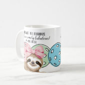 Personalisierte nicht schnelle oder zornige Sloth- Kaffeetasse (Vorderseite Links)