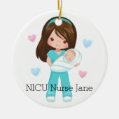 Personalisierte NICU Krankenschwester, die Keramik Ornament (Vorne)