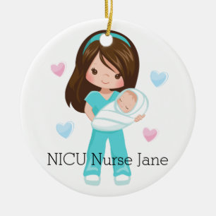 Personalisierte NICU Krankenschwester, die Keramik Ornament