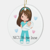 Personalisierte NICU Krankenschwester, die Keramik Ornament (Links)