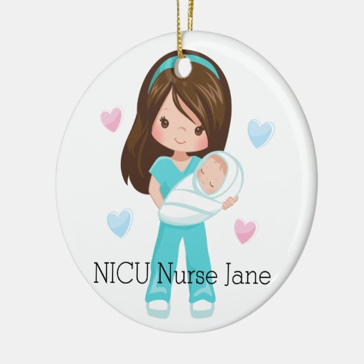 Personalisierte NICU Krankenschwester, die Keramik Ornament (Links)