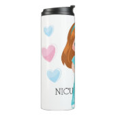 Personalisierte NICU Nurse Holding Baby Christmas Thermosbecher (Nach links gedreht)